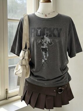 Rocky Graphic Tee - Charcoal Short Sleeve Shirt